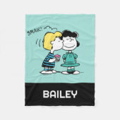 Peanuts | VALENTIJNSDAG | Lucy & Schröder Fleece Deken (Voorkant)