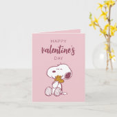 Peanuts | Valentijnsdag | Snoopy Hart Knuffel Kaart (Gele Bloem)