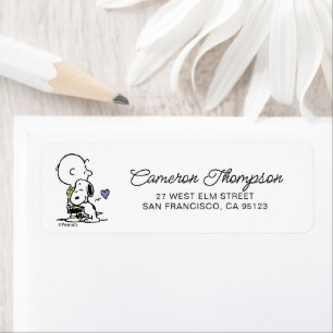 Peanuts Valentine's Day Charlie Brown & Snoopy Etiket