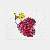 Peanuts - Valentines - Floral Heart  Fleece Deken (Voorkant (Horizontaal))