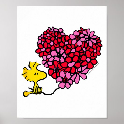 Peanuts - Valentines - Floral Heart  Poster (Voorkant)