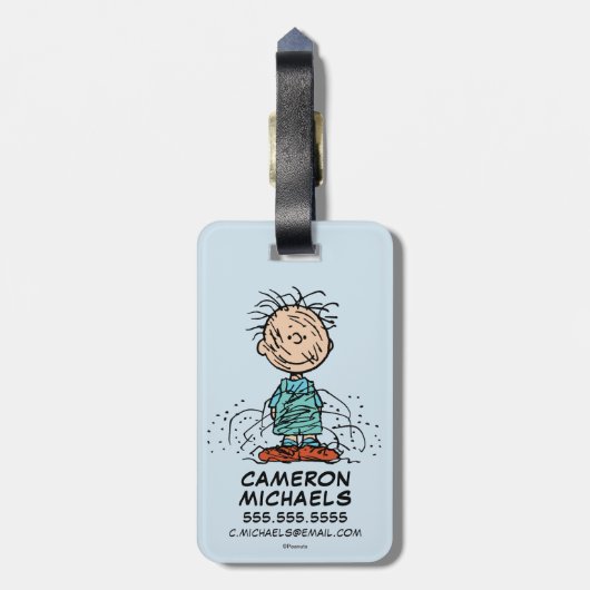 Peanuts | Varkenspijn Bagagelabel (Achterkant verticaal)