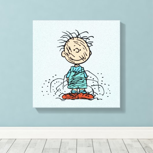 Peanuts | Varkenspijn Canvas Afdruk (Insitu (Houten vloer))