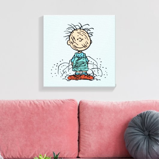 Peanuts | Varkenspijn Canvas Afdruk (Insitu (Woonkamer))