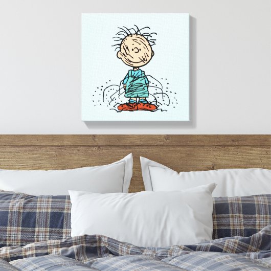Peanuts | Varkenspijn Canvas Afdruk (Insitu (Slaapkamer))