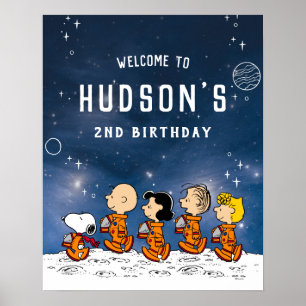 Peanuts Verjaardag in de ruimte Poster