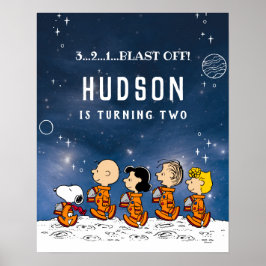 Peanuts | Verjaardag in de ruimte Poster