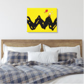 Peanuts | Vliegende vlieger Charlie Brown Canvas Afdruk (Insitu (Slaapkamer))