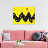 Peanuts | Vliegende vlieger Charlie Brown Canvas Afdruk (Insitu (Woonkamer))