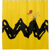 Peanuts | Vliegende vlieger Charlie Brown Douchegordijn (Voorkant)