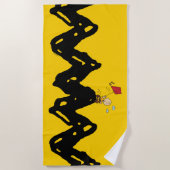 Peanuts | Vliegende vlieger Charlie Brown Strandlaken (Voorkant)