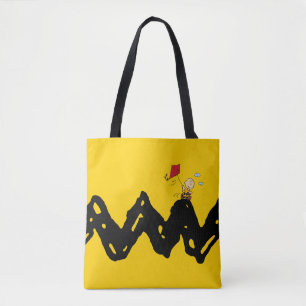 Peanuts   Vliegende vlieger Charlie Brown Tote Bag