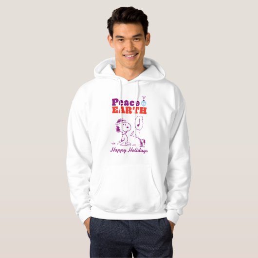 Peanuts | Vrede op Aarde Snoopy & Woodstock Hoodie (Voorkant volledig)