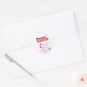 Peanuts | Vrede op Aarde Snoopy & Woodstock Ronde Sticker (Envelop)