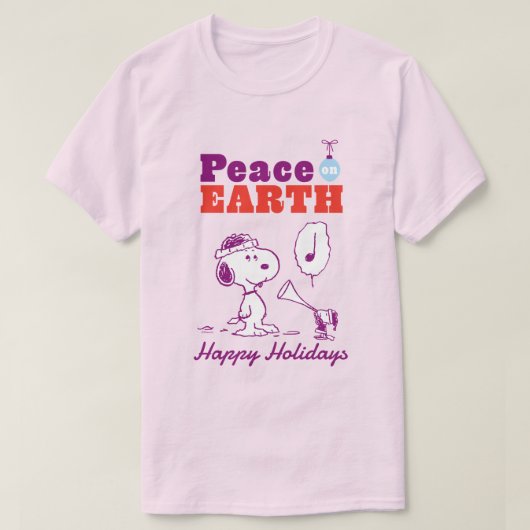 Peanuts | Vrede op Aarde Snoopy & Woodstock T-shirt (Design voorkant)