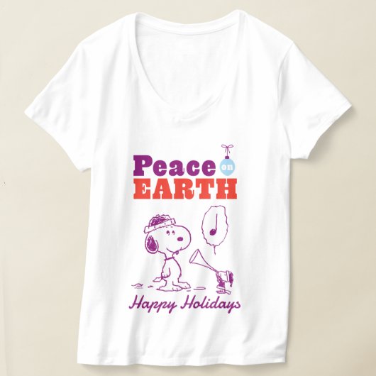 Peanuts | Vrede op Aarde Snoopy & Woodstock T-shirt (Laagn)