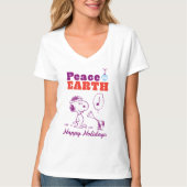 Peanuts | Vrede op Aarde Snoopy & Woodstock T-shirt (Voorkant)
