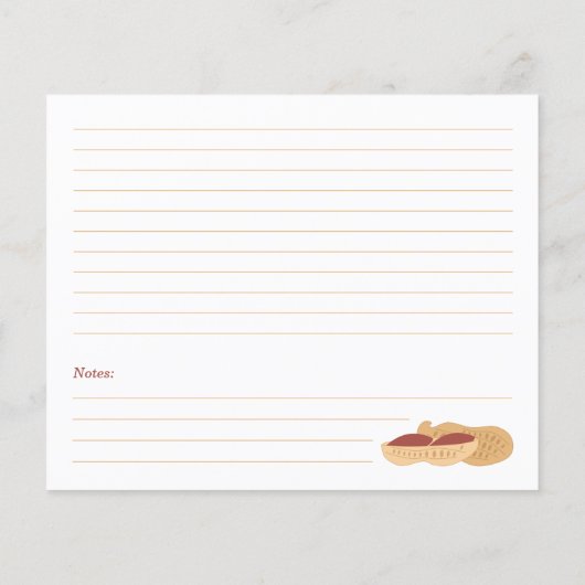 Peanuts Vrijgezellenfeest Recept Kaart (Achterkant)