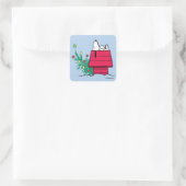 Peanuts | Wees Feestelijk Vierkante Sticker (Tas)