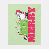 Peanuts | Wees vrolijk met Kerstmis Fleece Deken (Voorkant)