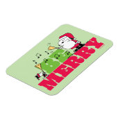 Peanuts | Wees vrolijk met Kerstmis Magneet (Linkerzijde)