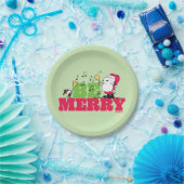 Peanuts | Wees vrolijk met Kerstmis Papieren Bordje (Feest)