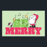 Peanuts | Wees vrolijk met Kerstmis Rechthoekige Sticker<br><div class="desc">Bekijk dit leuke Peanuts Christmas-ontwerp.</div>
