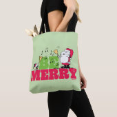 Peanuts | Wees vrolijk met Kerstmis Tote Bag (Dichtbij)