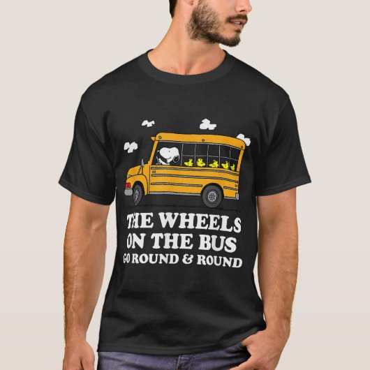Peanuts Wheels On The Bus T-shirt (Voorkant)