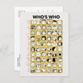 Peanuts | Wie is wie karakters Briefkaart (Voorkant / Achterkant)