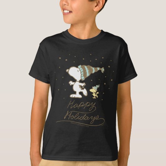 Peanuts Winter Skating T-shirt (Voorkant)
