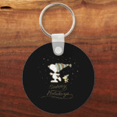 Peanuts Winter Skating T Shirt  Sleutelhanger (Voorkant)