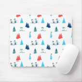 Peanuts | Winter Skiing the Slopes Pattern Muismat (Met muis)