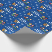 Peanuts | Winter Sleding Fun Patroon Cadeaupapier (Hoek)