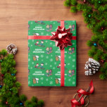 Peanuts | Winter Sleding Fun Patroon Cadeaupapier<br><div class="desc">Wikkel dat speciale cadeau in met deze leuke Peanuts Christmas cadeauverpakking. Aanpassen door een bericht en jouw namen toe te voegen.</div>