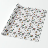Peanuts | Winter Sleding Fun Patroon Cadeaupapier (Uitgerold)