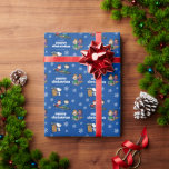 Peanuts | Winter Sleding Fun Patroon Cadeaupapier<br><div class="desc">Wikkel dat speciale cadeau in met deze leuke Peanuts Christmas cadeauverpakking. Aanpassen door een bericht en jouw namen toe te voegen.</div>
