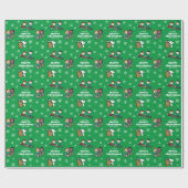 Peanuts | Winter Sleding Fun Patroon Cadeaupapier (Vlak)