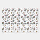 Peanuts | Winter Sleding Fun Patroon Inpakpapier Vel (Voorkant)