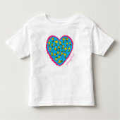 Peanuts | Woodstock Blue Heart Kinder Shirts (Voorkant)