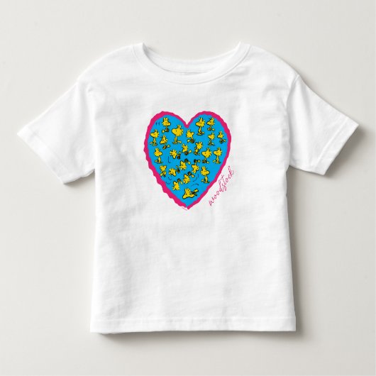 Peanuts | Woodstock Blue Heart Kinder Shirts (Voorkant)