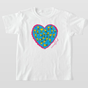 Peanuts   Woodstock Blue Heart T-shirt