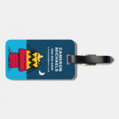 Peanuts | Woodstock Camping Half & Half Bagagelabel (Achterkant horizontaal)