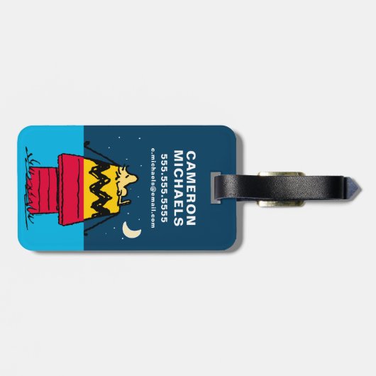 Peanuts | Woodstock Camping Half & Half Bagagelabel (Achterkant horizontaal)