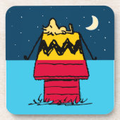 Peanuts | Woodstock Camping Half & Half Bier Onderzetter (Voorkant)