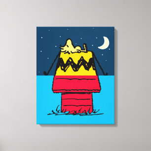 Peanuts   Woodstock Camping Half & Half Canvas Afdruk