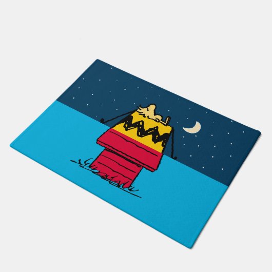 Peanuts | Woodstock Camping Half & Half Deurmat (Schuin)