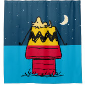 Peanuts | Woodstock Camping Half & Half Douchegordijn (Voorkant)