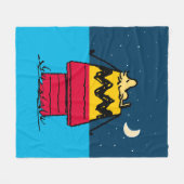 Peanuts | Woodstock Camping Half & Half Fleece Deken (Voorkant (Horizontaal))