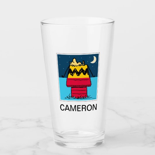 Peanuts | Woodstock Camping Half & Half Glas (Voorkant)